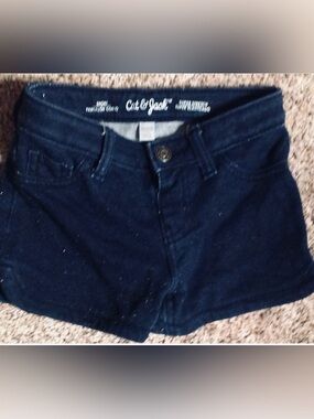 Cat & Jack Navy Shorts Blue Glitter Little Girls Size 4/5